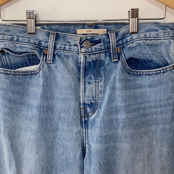 LEVI’S Wedgie Icon Fit Button Fly Cotton High Rise Jeans - Picture 6 of 11